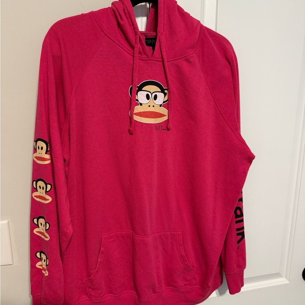 Paul Frank Fuchsia Hoodie with Monkey Graphic